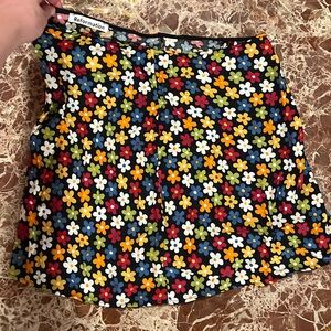 Reformation flower mini skirt